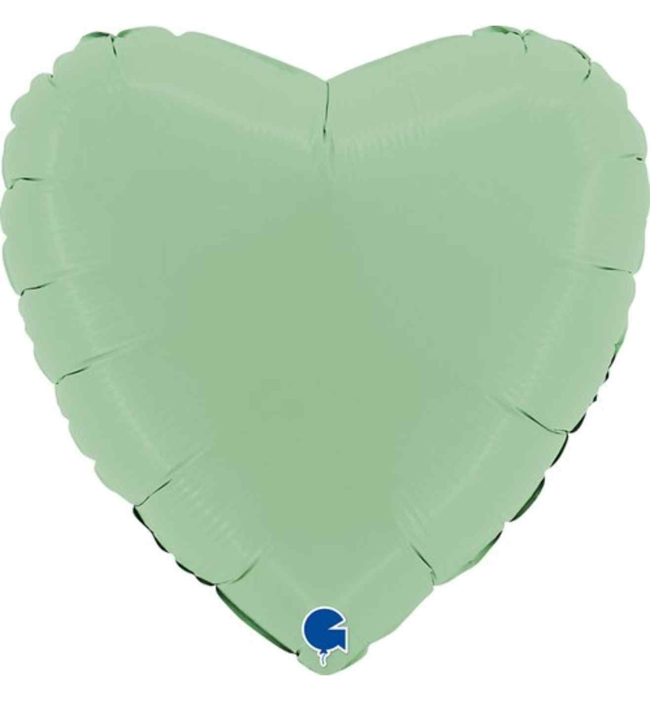 18" Grabo Foil Heart Matte Green