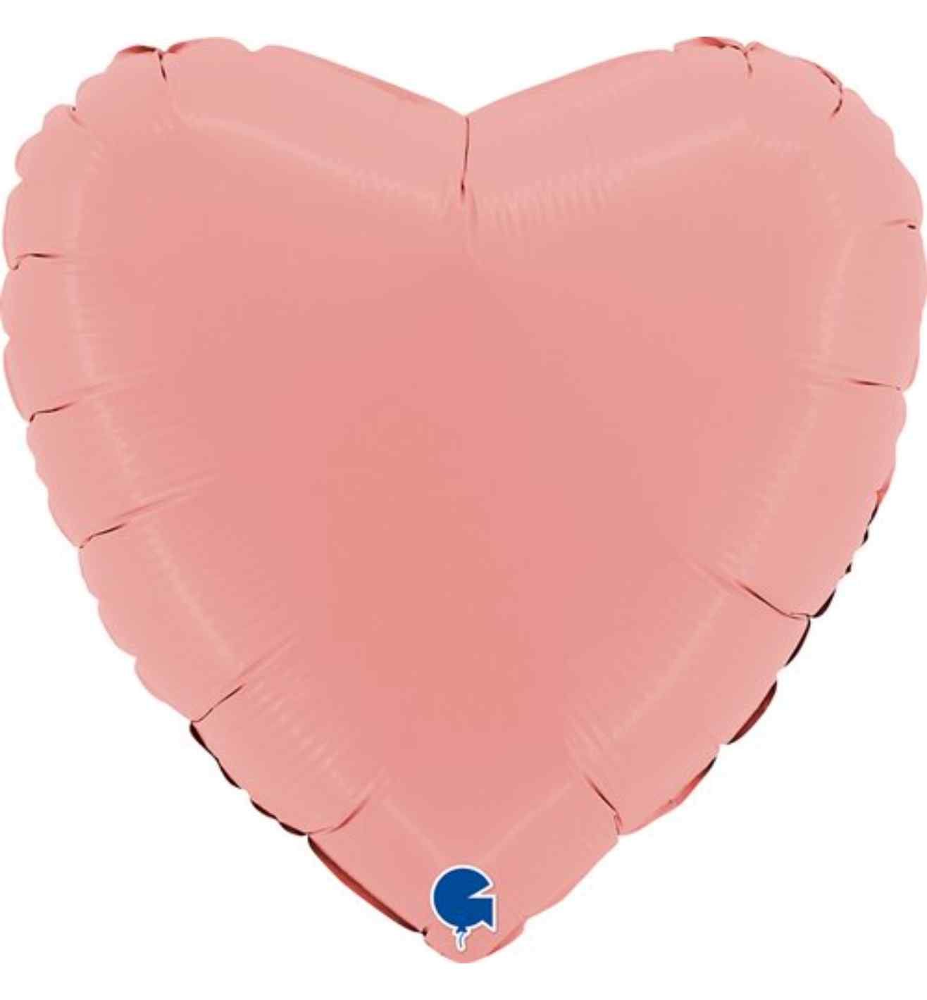 18" Grabo Foil Heart Matte Pink