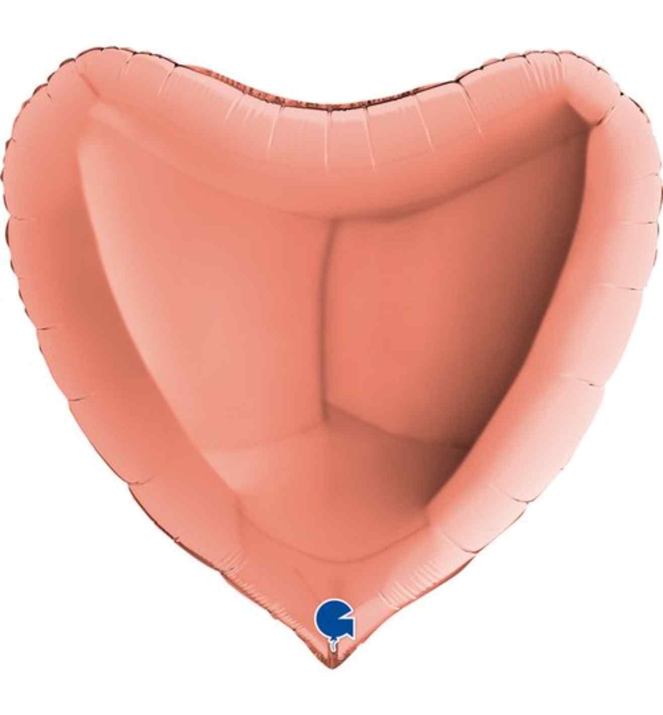 36" Grabo Rose Gold Heart