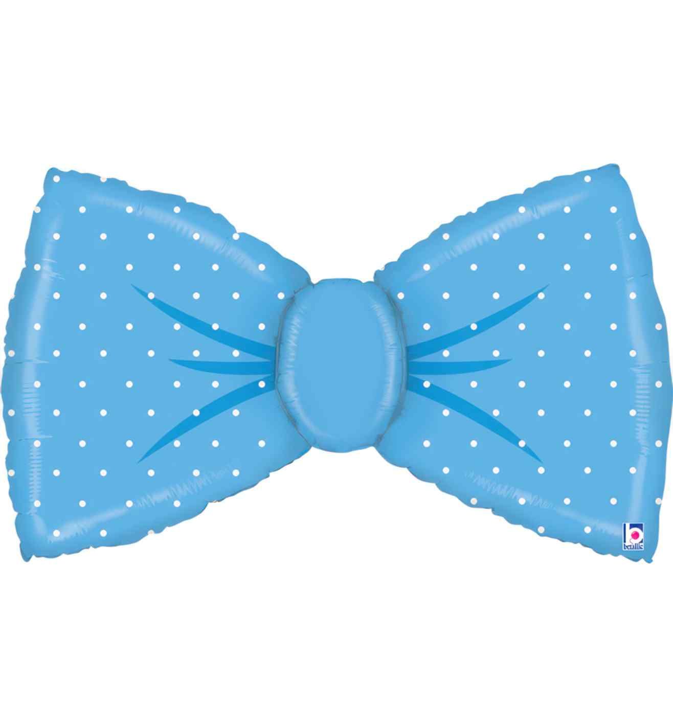 42" Betallic Blue Bowtie Foil Balloon