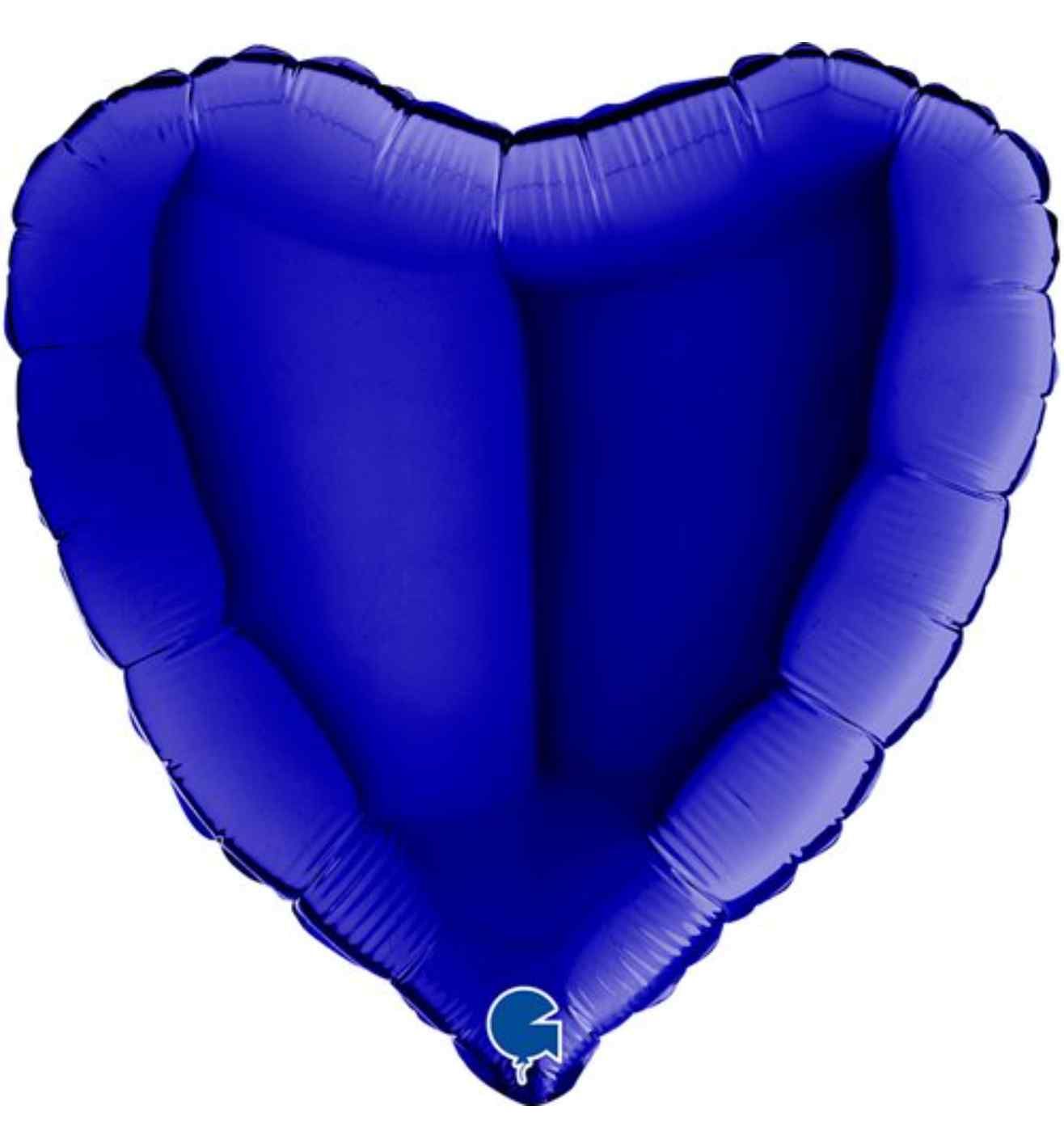 9" Grabo Heart Blue Capri Foil
