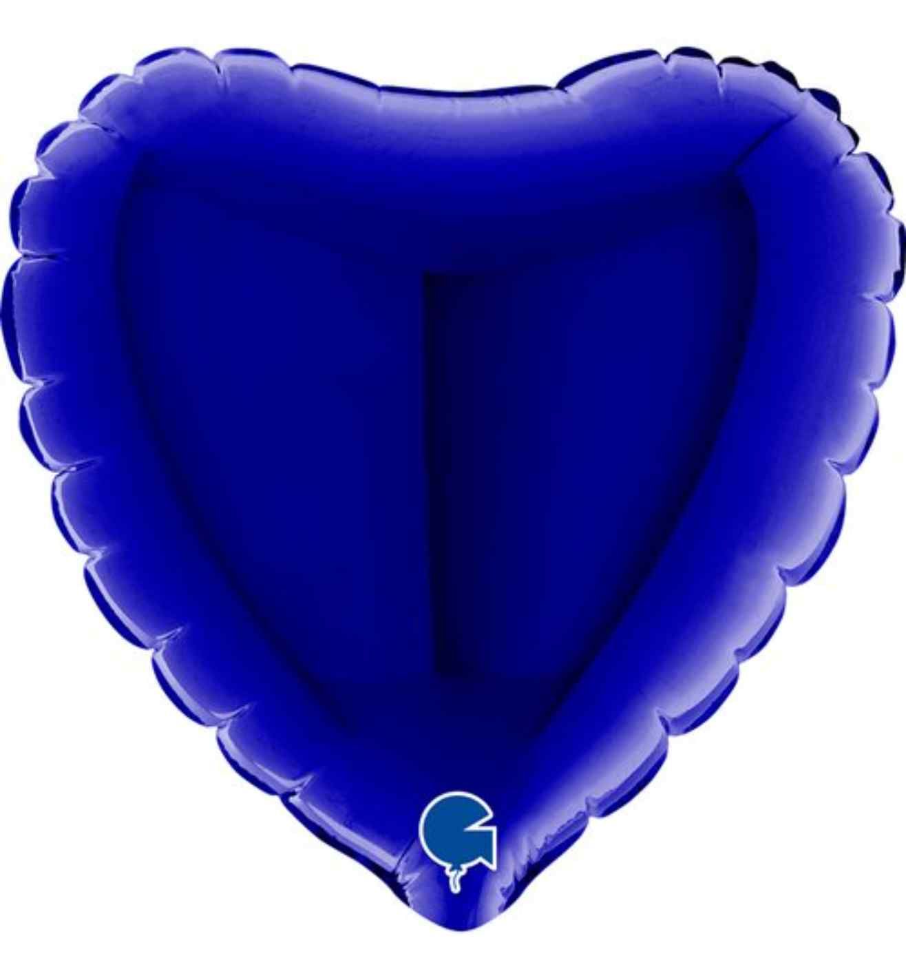 4" Grabo Heart Blue Capri Foil