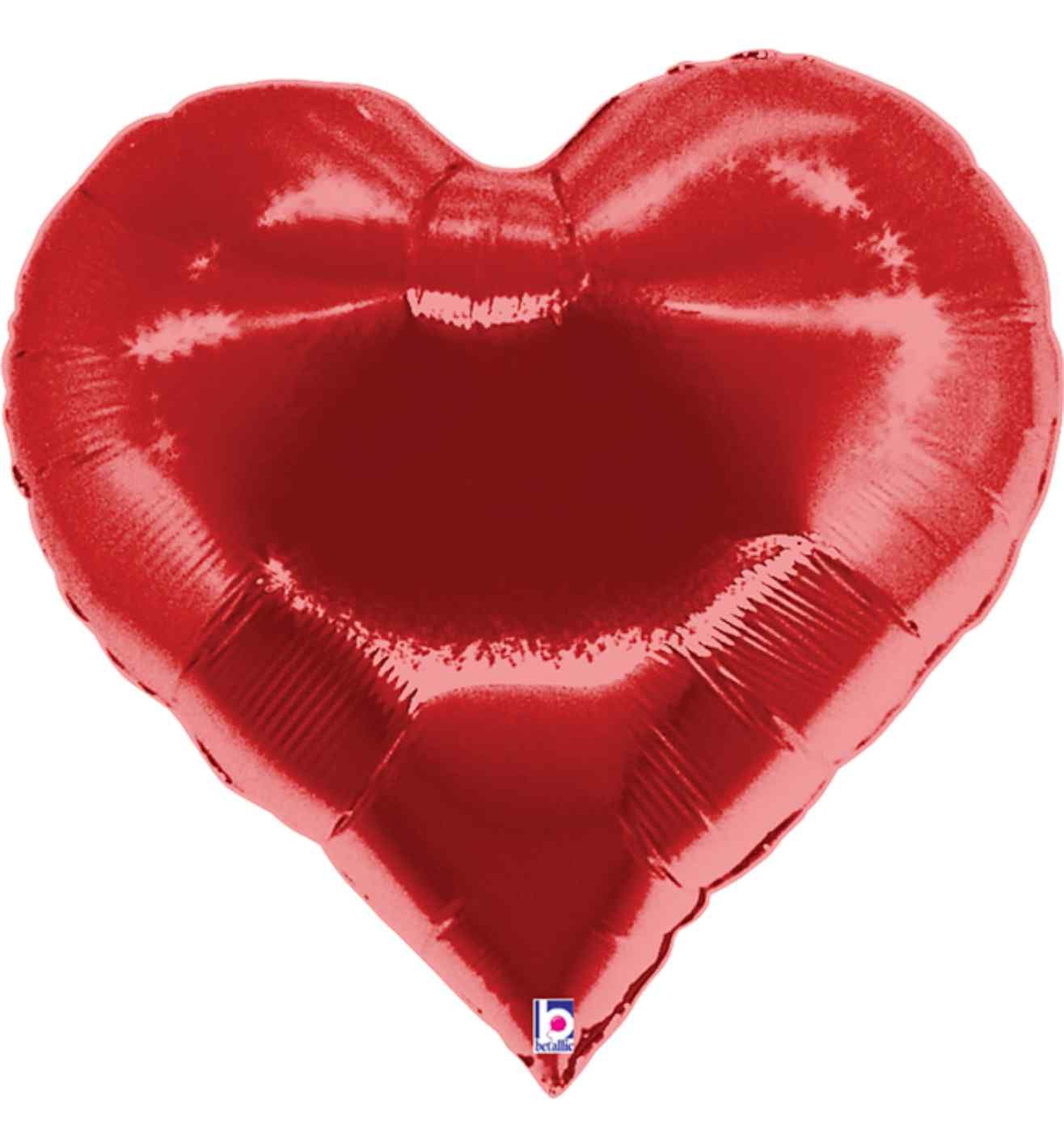 30" Betallic Casino Heart Foil Balloon