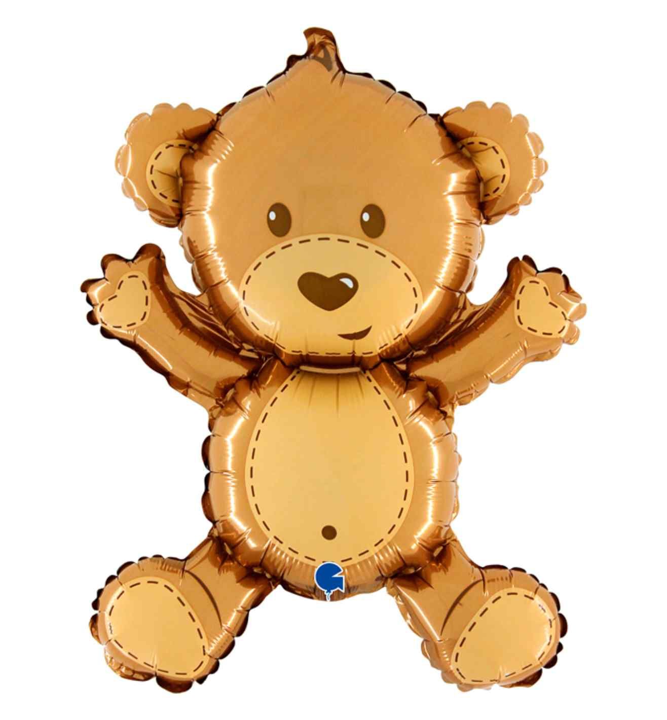 14" Grabo Air Fill Cute Bear Foil Balloon