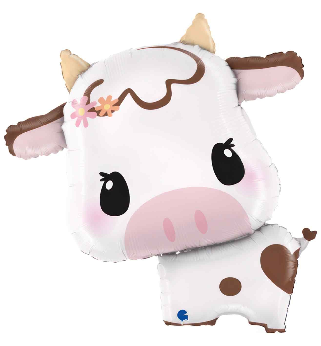 25" Cute Cow Foil Balloon