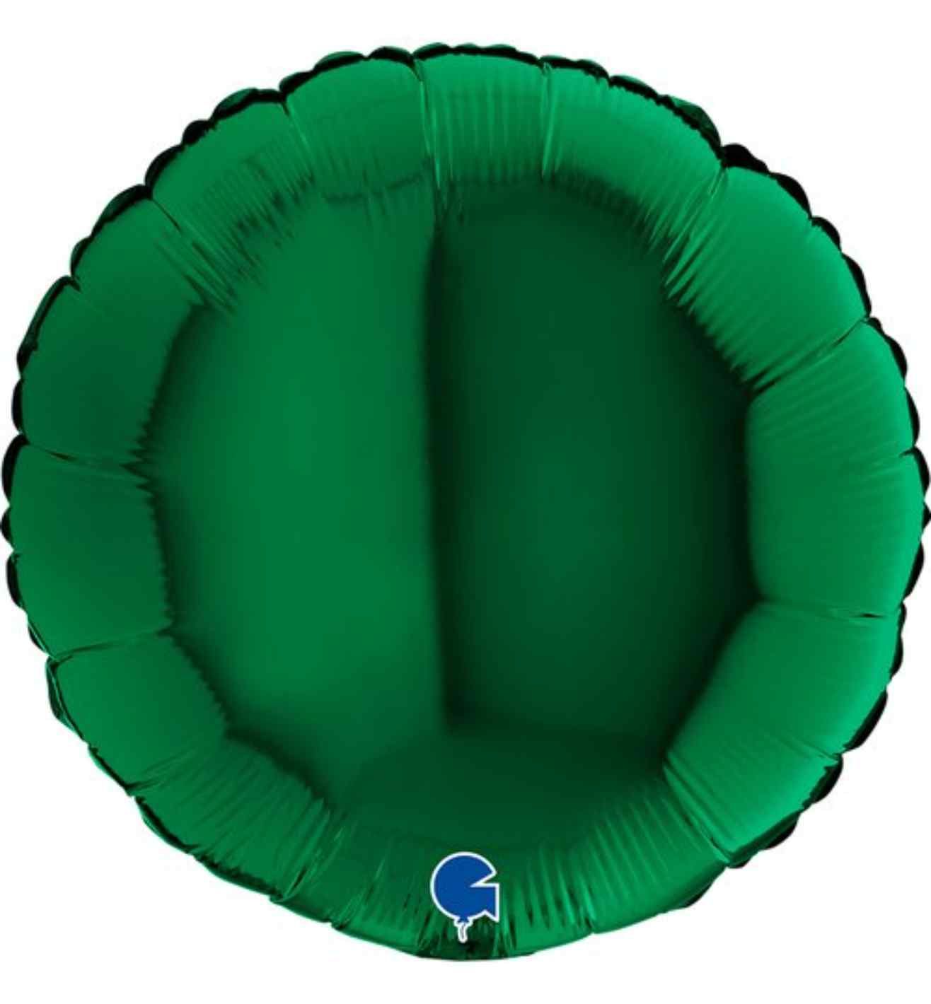 18" Grabo Round Dark Green Foil