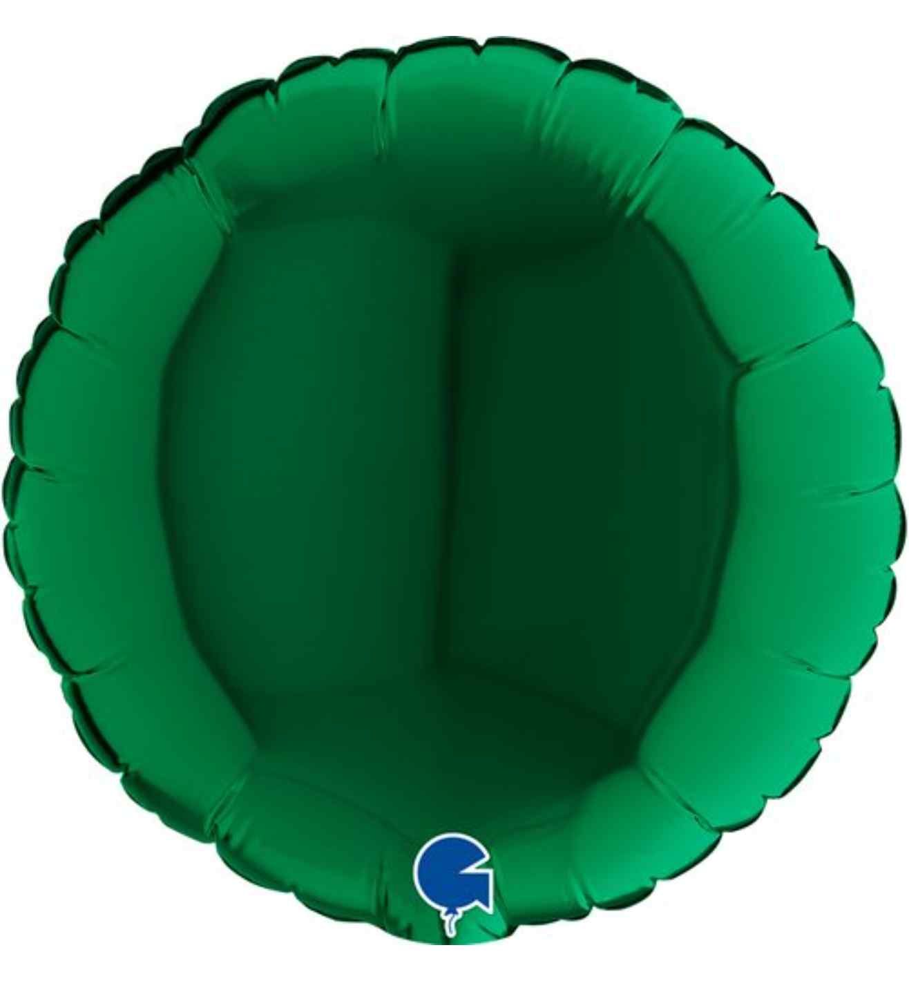 9" Grabo Round Dark Green Foil