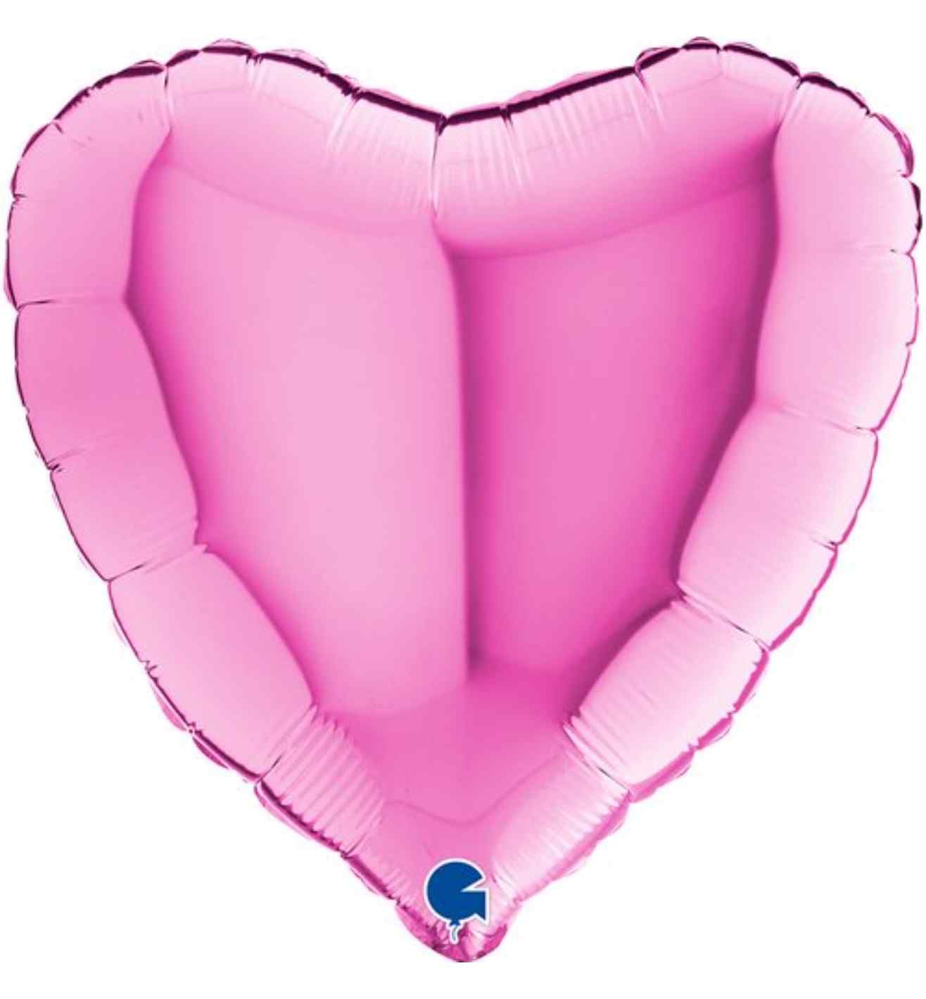 9" Grabo Heart Fuxia Foil