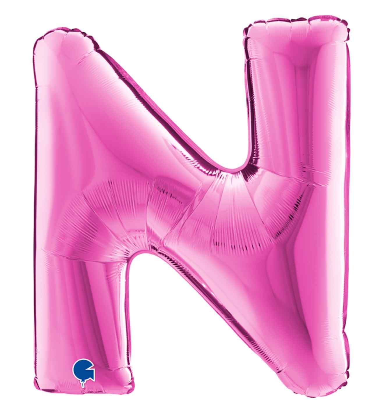 40" Grabo Fuxia Letter N