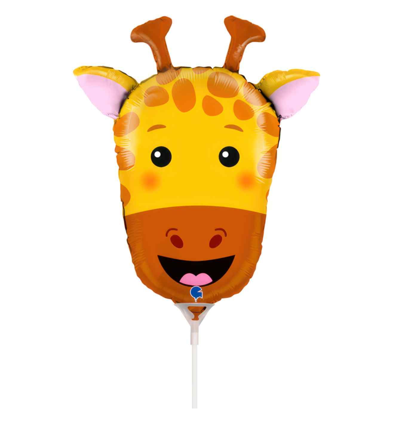 14" Mini Grabo Giraffe Head Foil Balloon