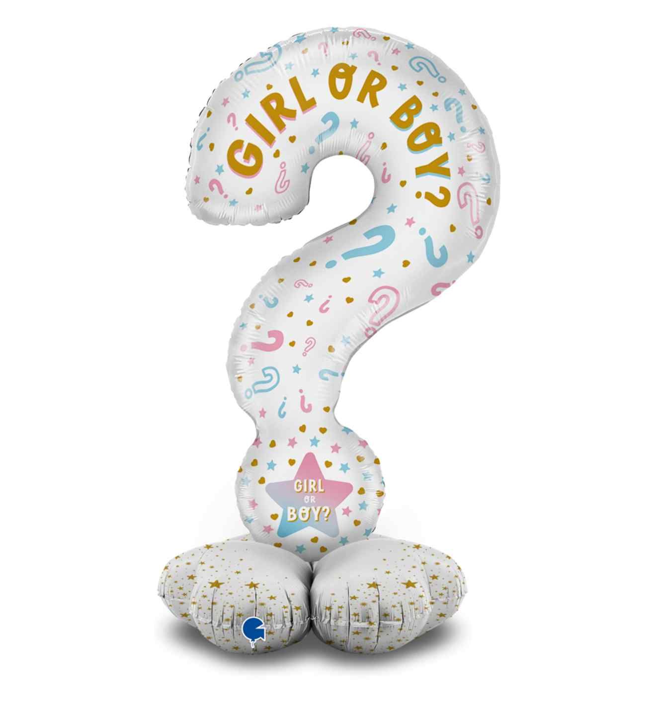 Grabo The Standups - Question Mark Gender Reveal Foil Balloon
