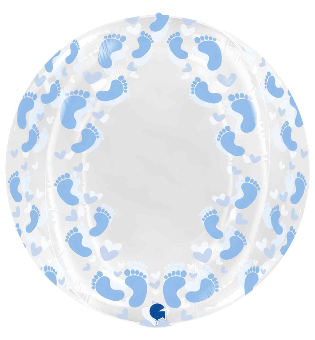 Transparent Globe 19" Blue Footprint - No Valve