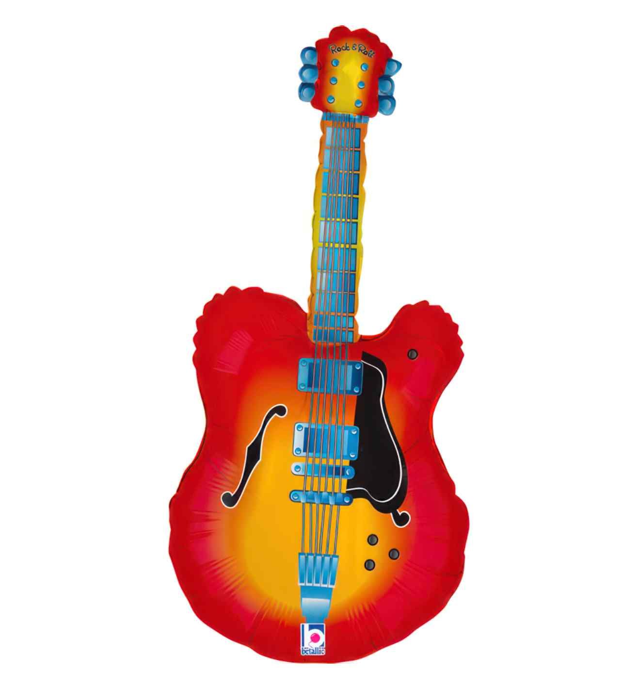 35" Betallic Guitar Foil Balloon