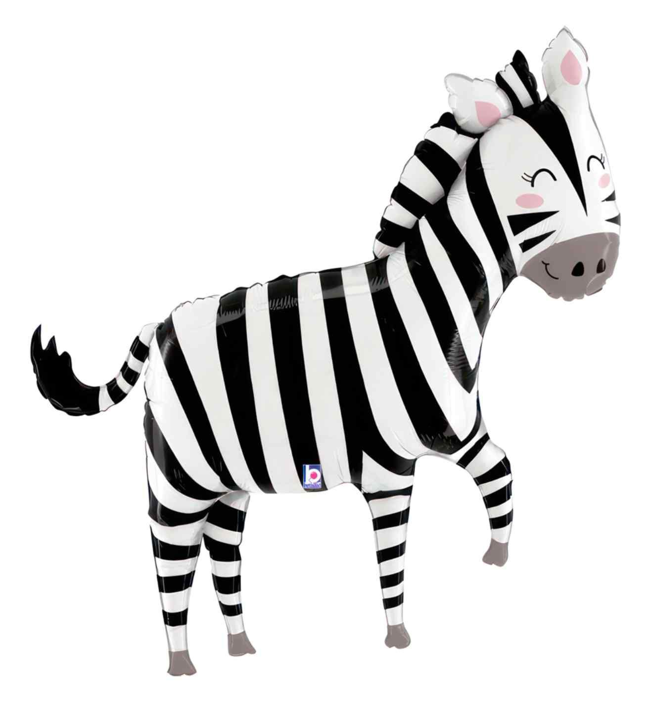 50" Betallic Jungle Zebra Foil Balloon