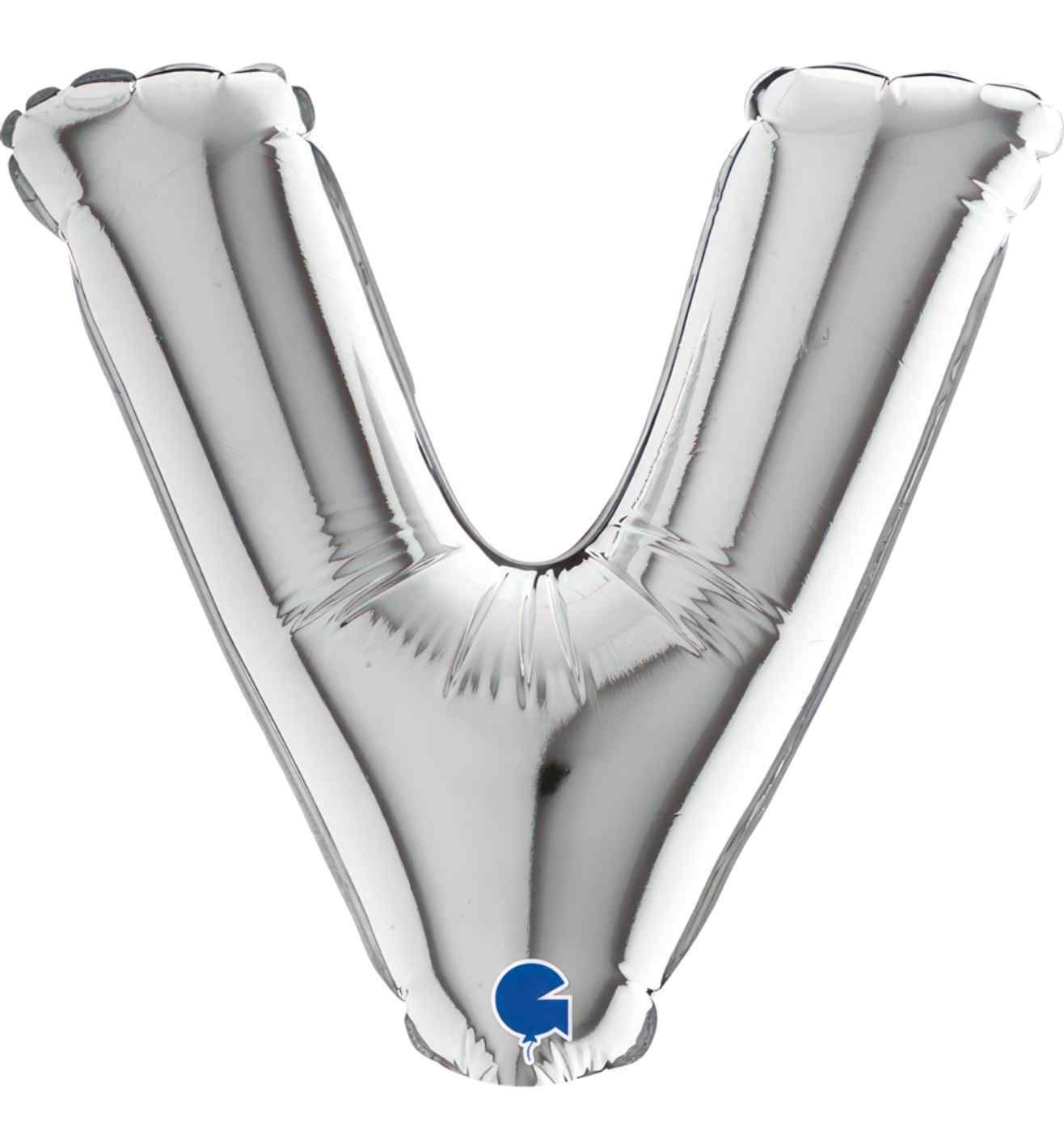 7" Grabo Silver Letter V