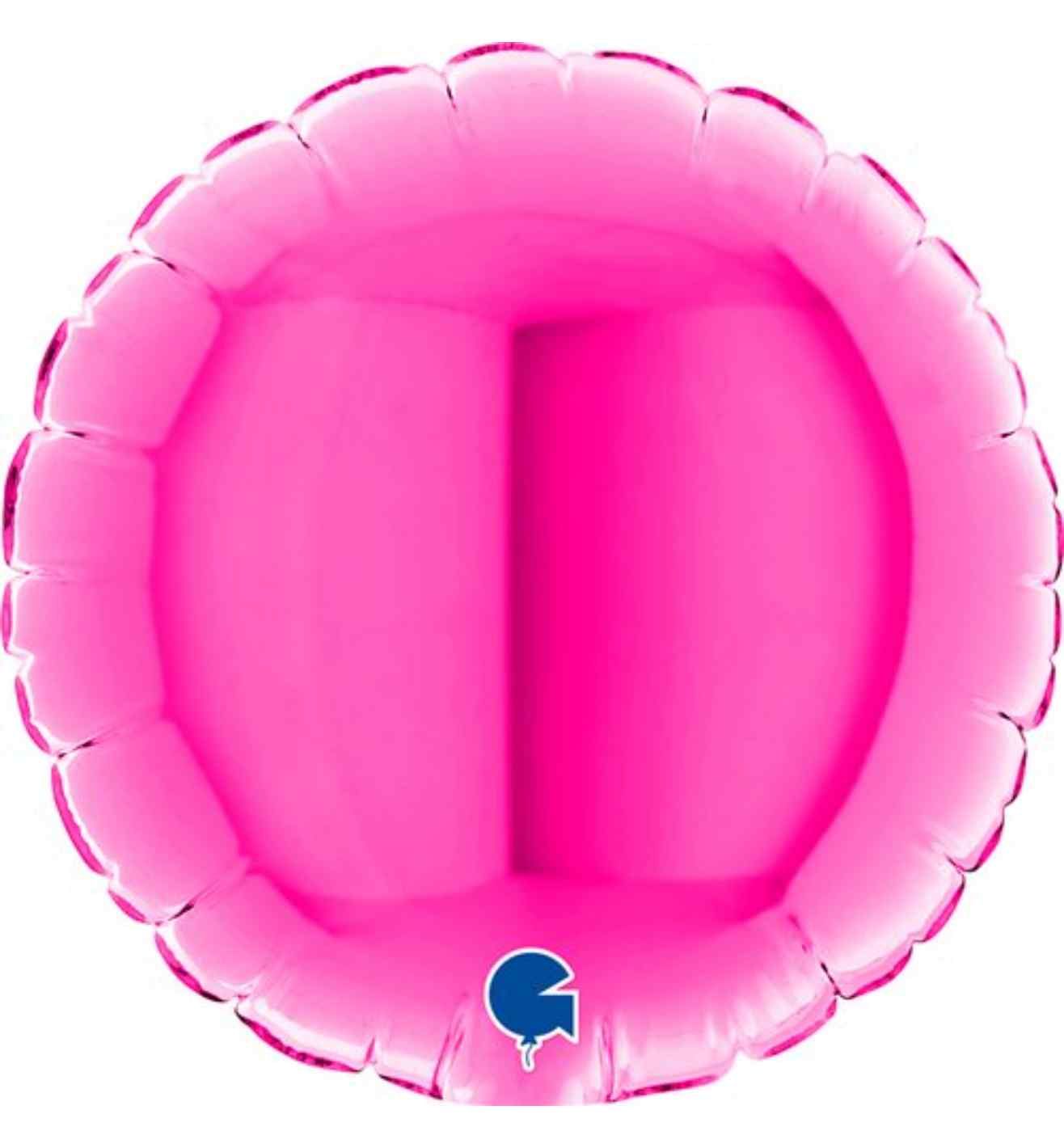 4" Grabo Round Magenta Foil