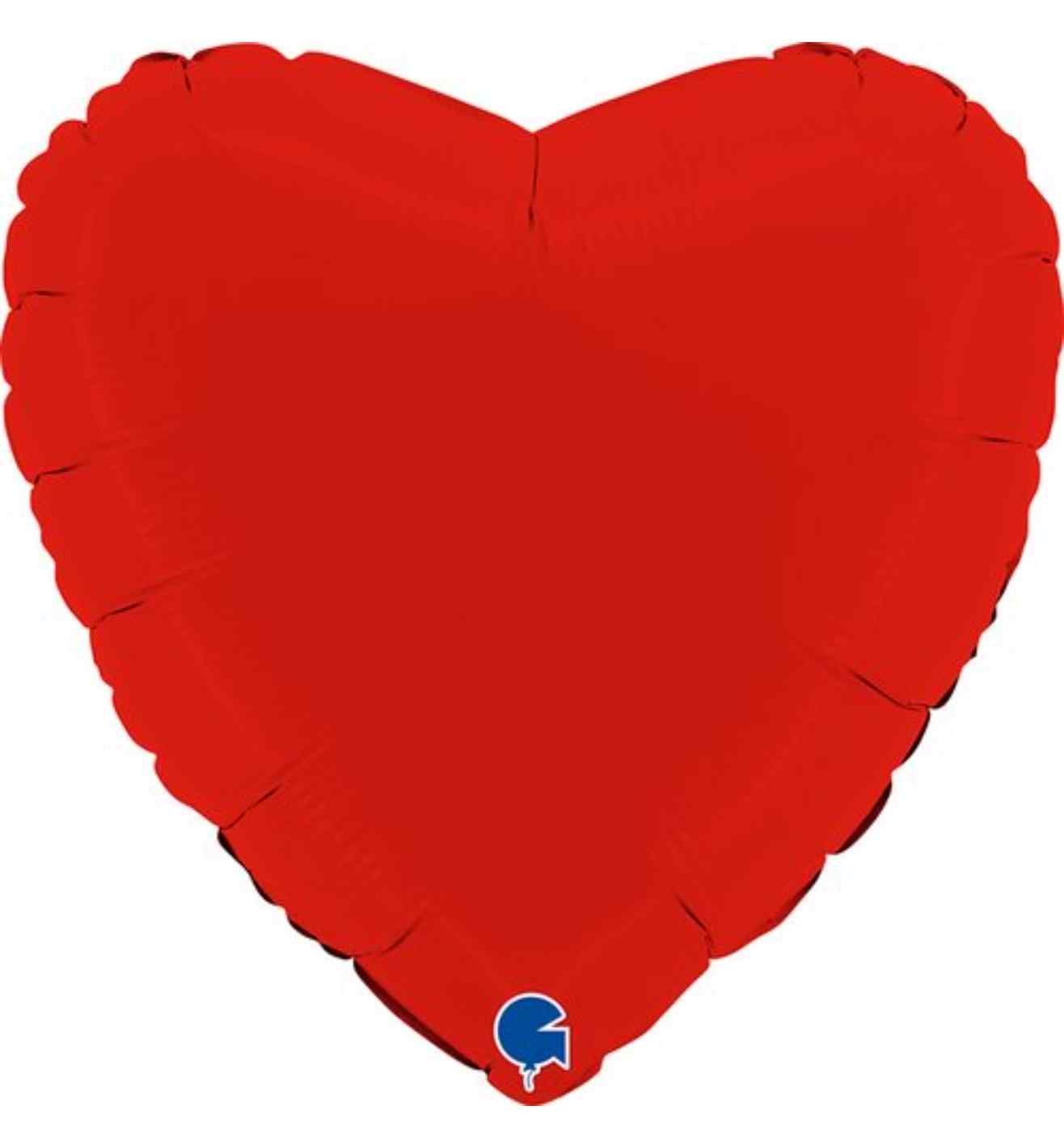 18" Grabo Heart Matte Red Foil