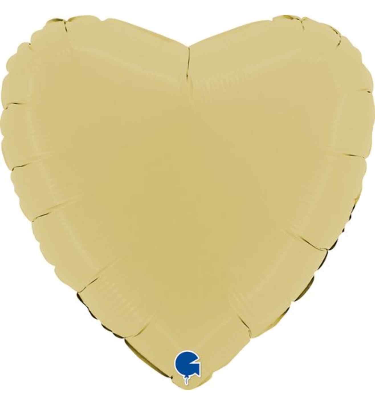 18" Grabo Heart Matte Yellow Foil