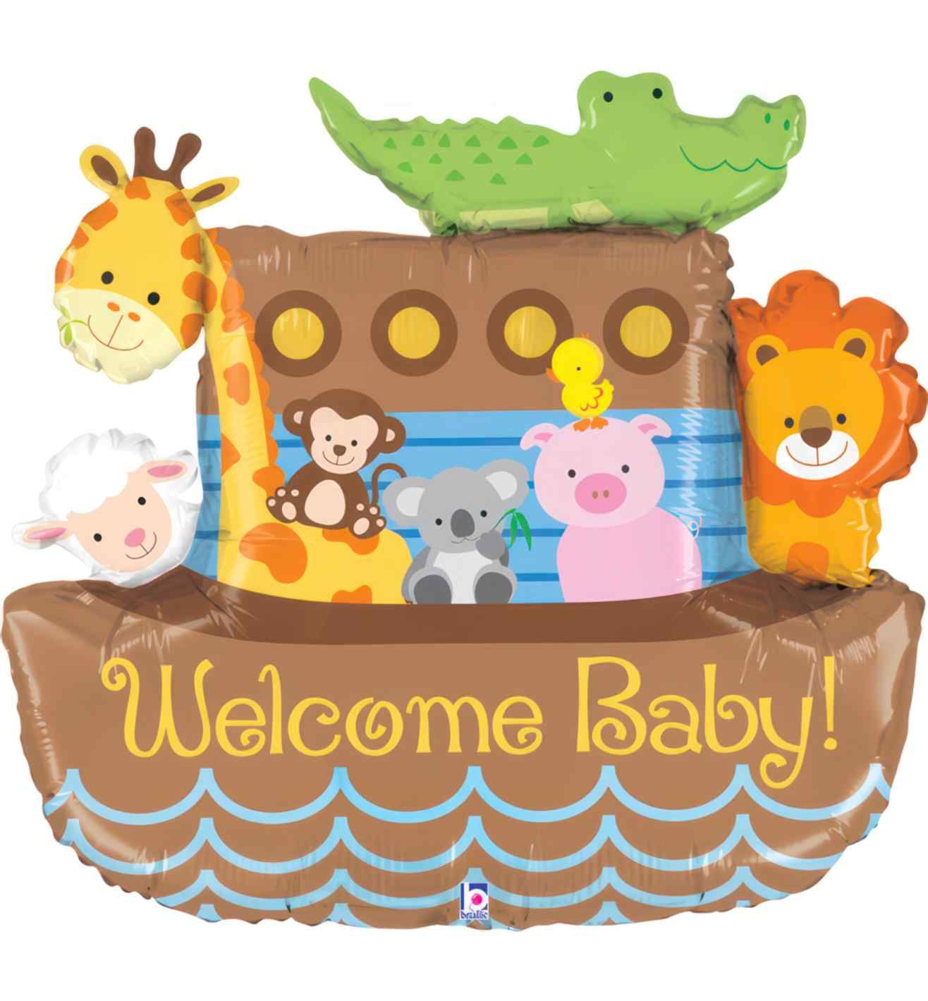 37" Betallic Noah's Ark Welcome Baby Foil Balloon