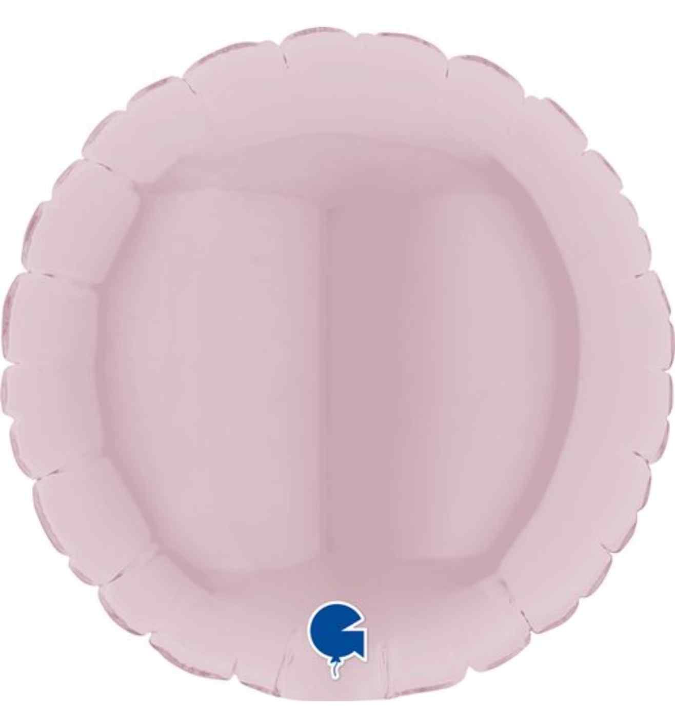 4" Grabo Round Pastel Pink Foil