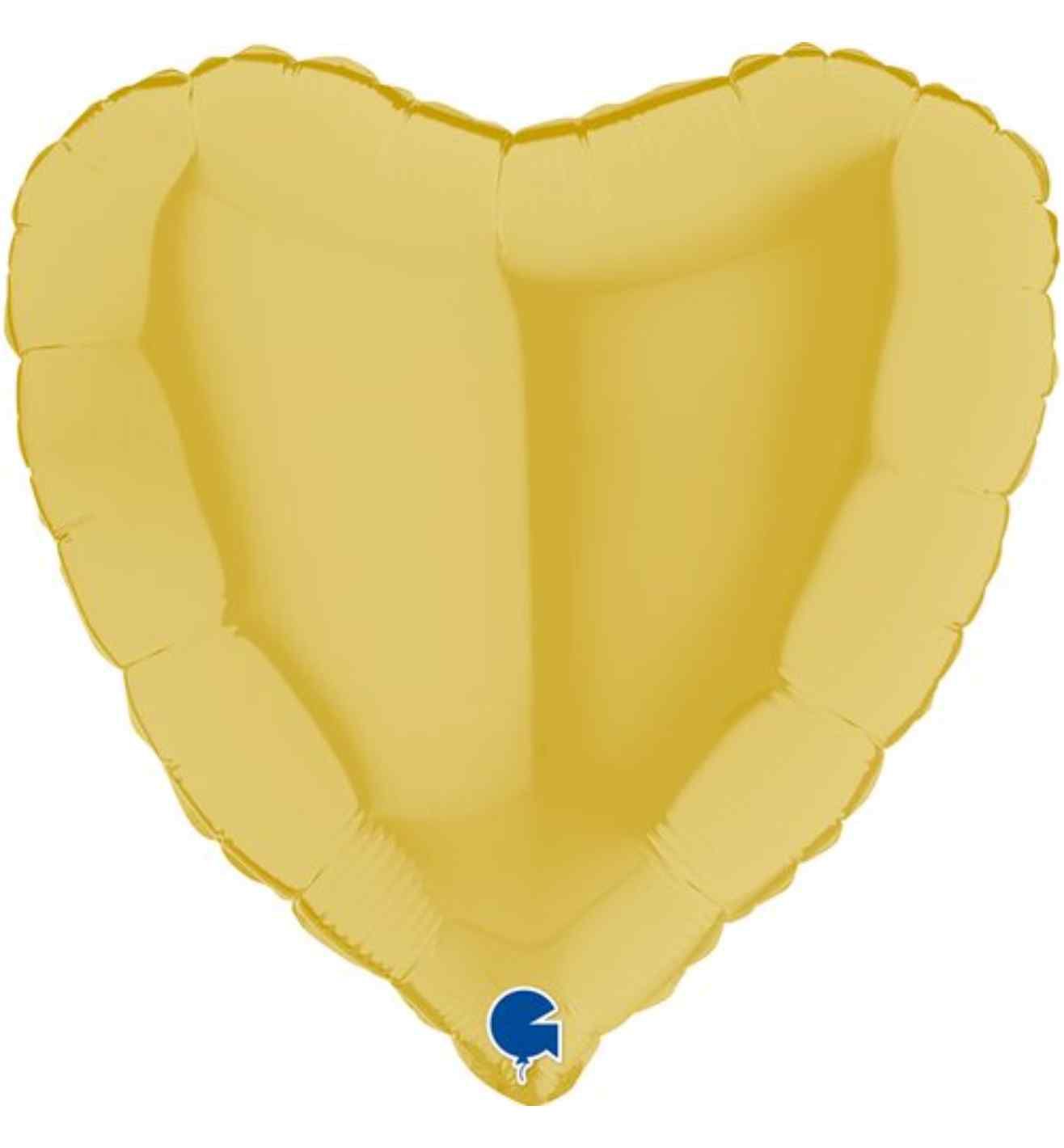 18" Grabo Heart Pastel Yellow Foil