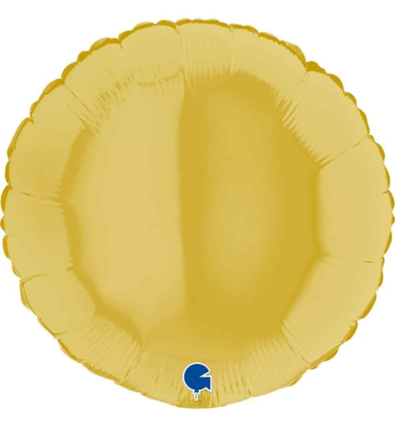 18" Grabo Round Pastel Yellow Foil Unpackaged