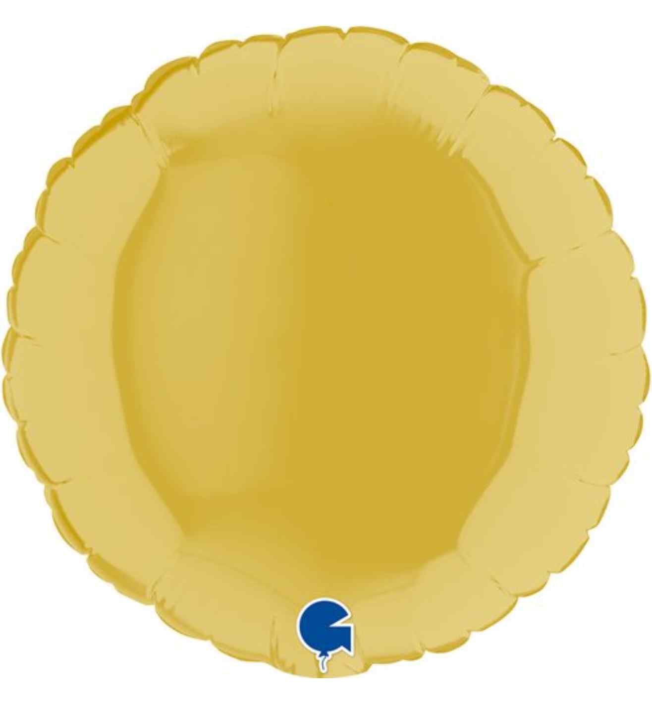 9" Grabo Round Pastel Yellow Foil