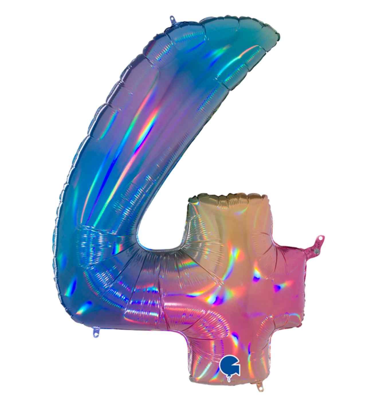 40" Grabo Rainbow Holographic Colourful Rainbow Number 4