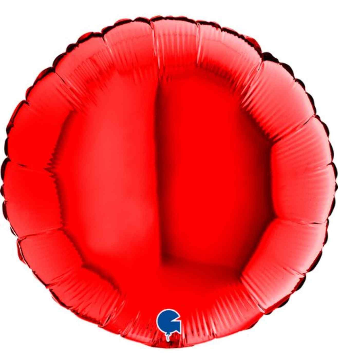 18" Grabo Round Red Foil