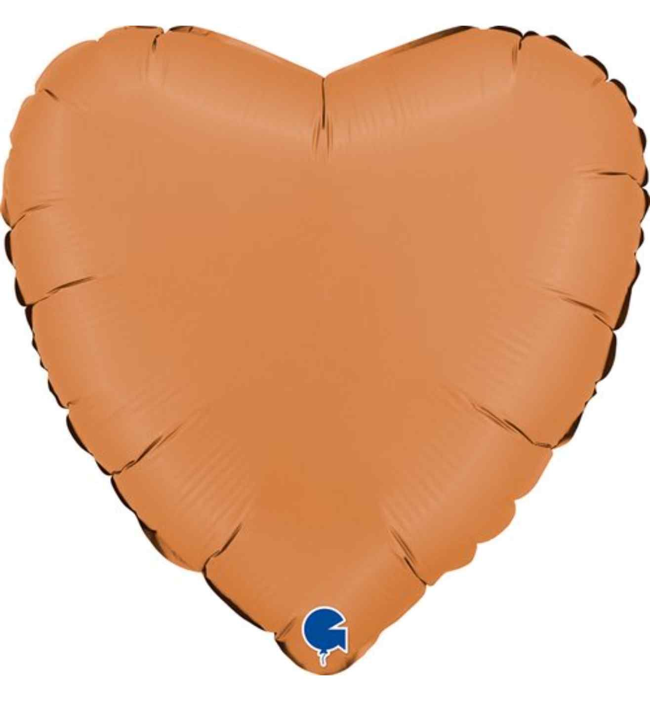 18" Grabo Heart Satin Caramel Foil