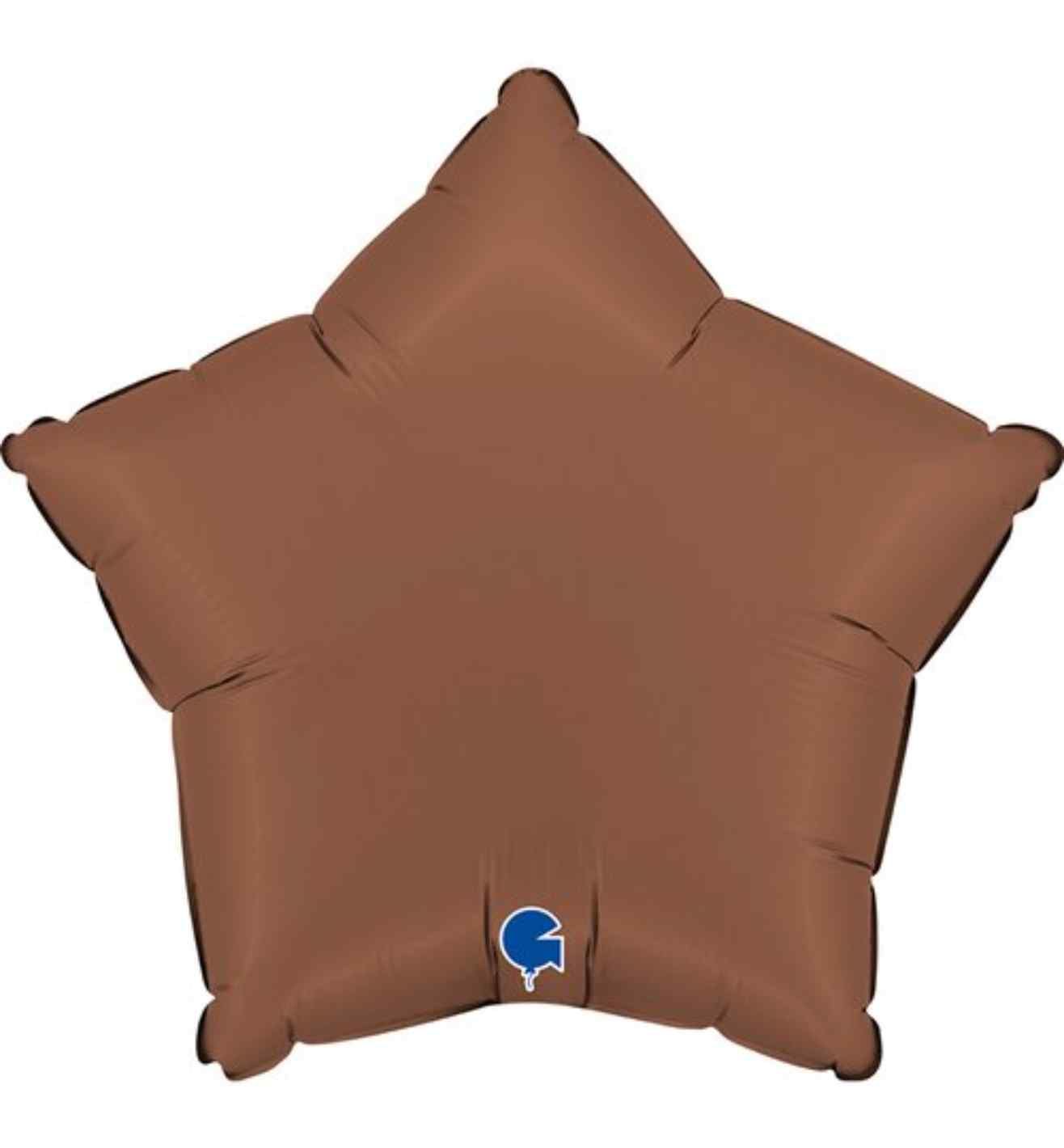 18" Grabo Star Satin Chocolate Foil