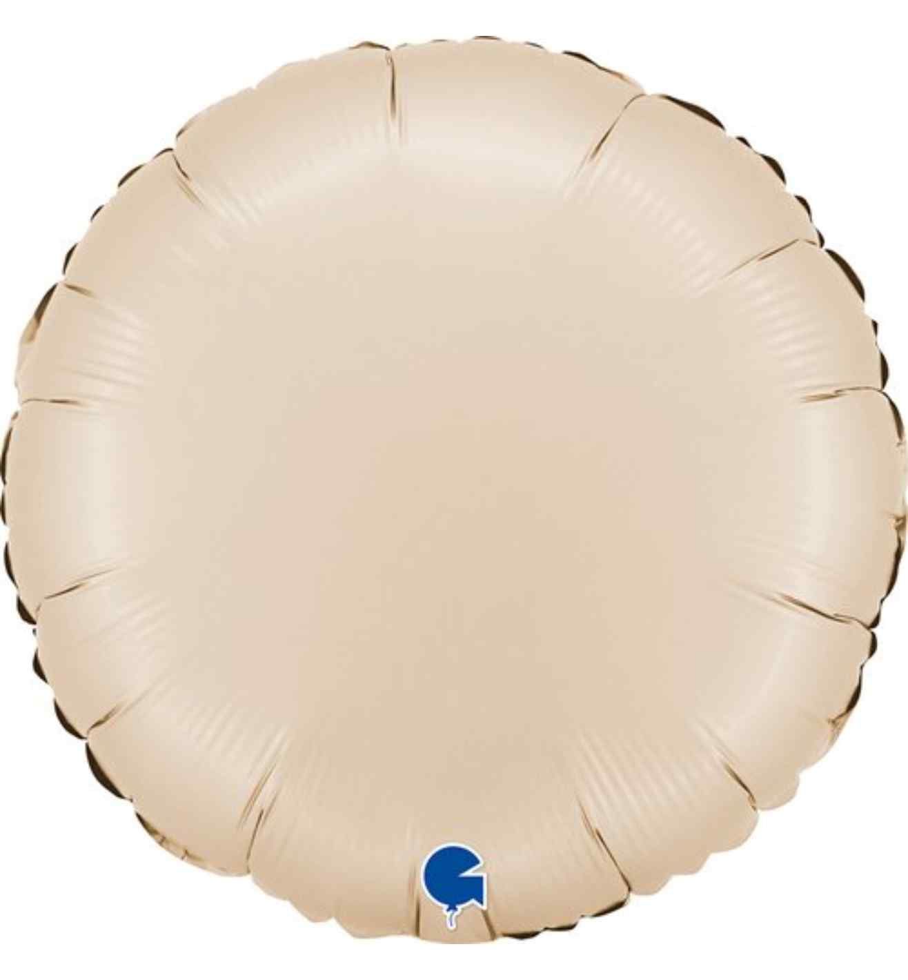 18" Grabo Round Satin Cream Foil