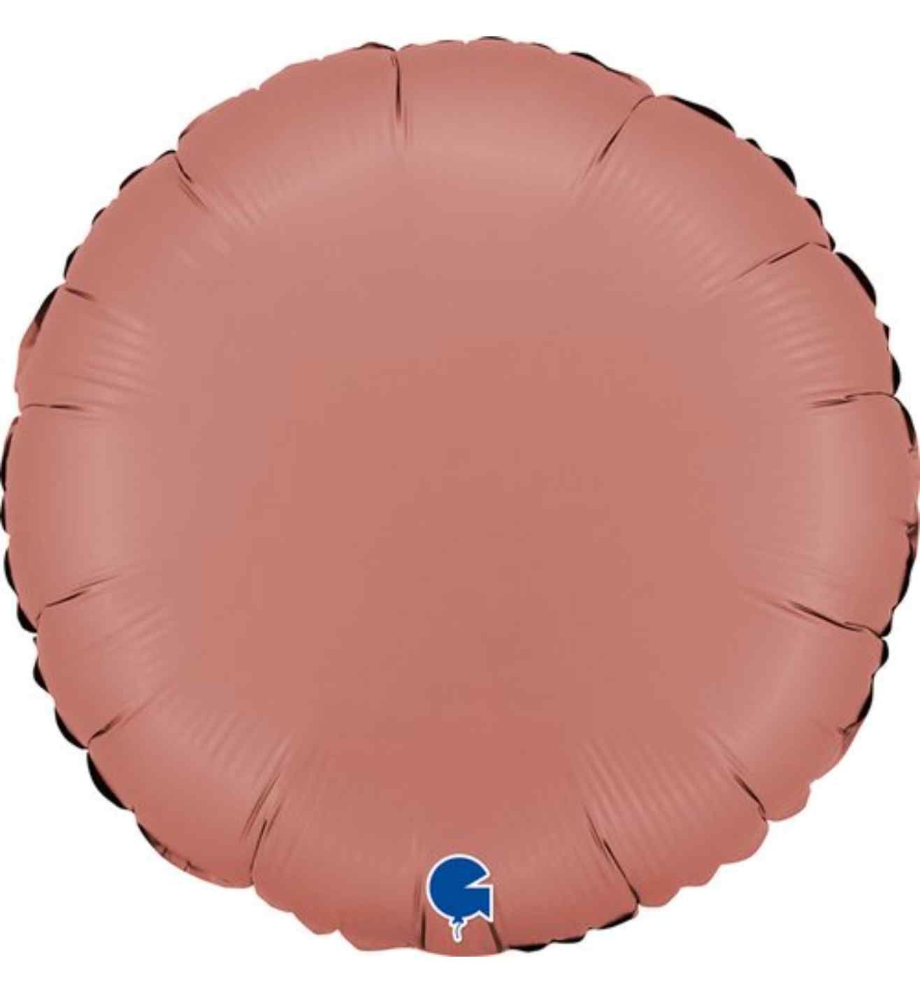 18" Grabo Round Satin Rose Gold Foil