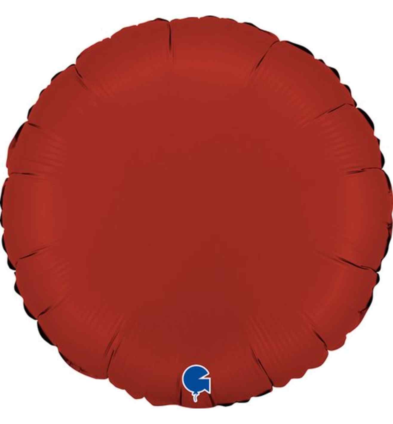 18" Grabo Round Satin Ruby Red Foil