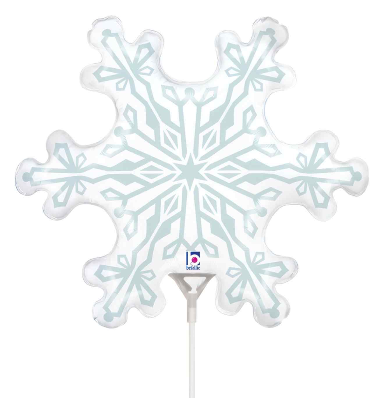 Mini Snowflake Betallic Foil Balloon