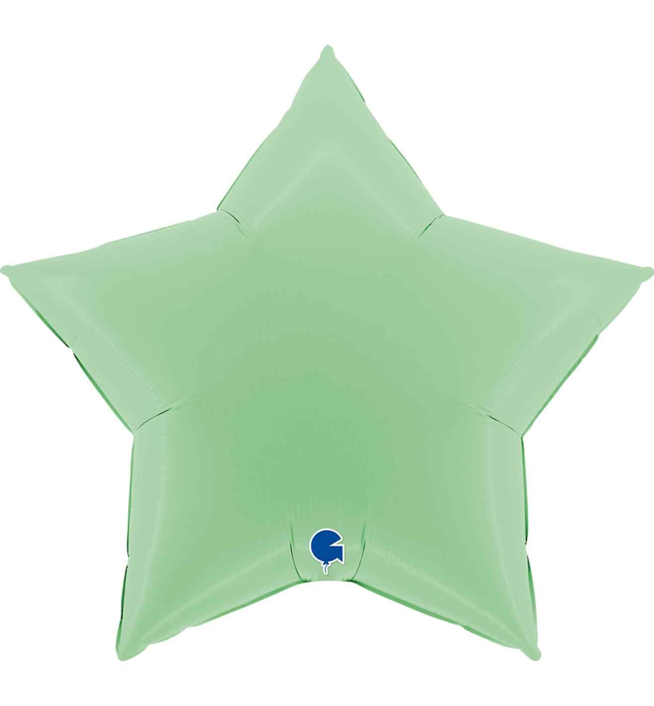 36" Grabo Matte Green Star Foil Balloon