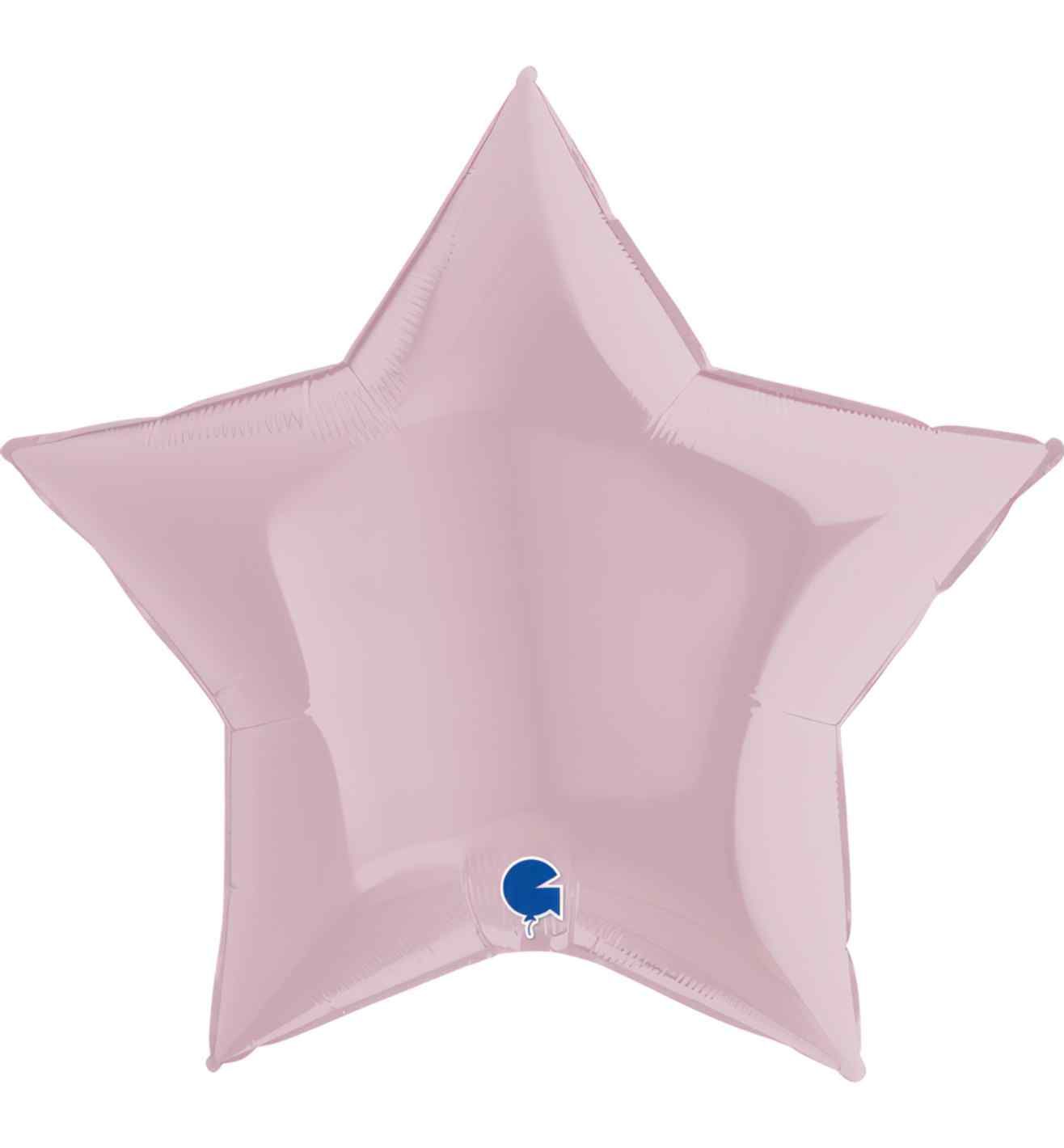 36" Grabo Pastel Pink Star Foil Balloon
