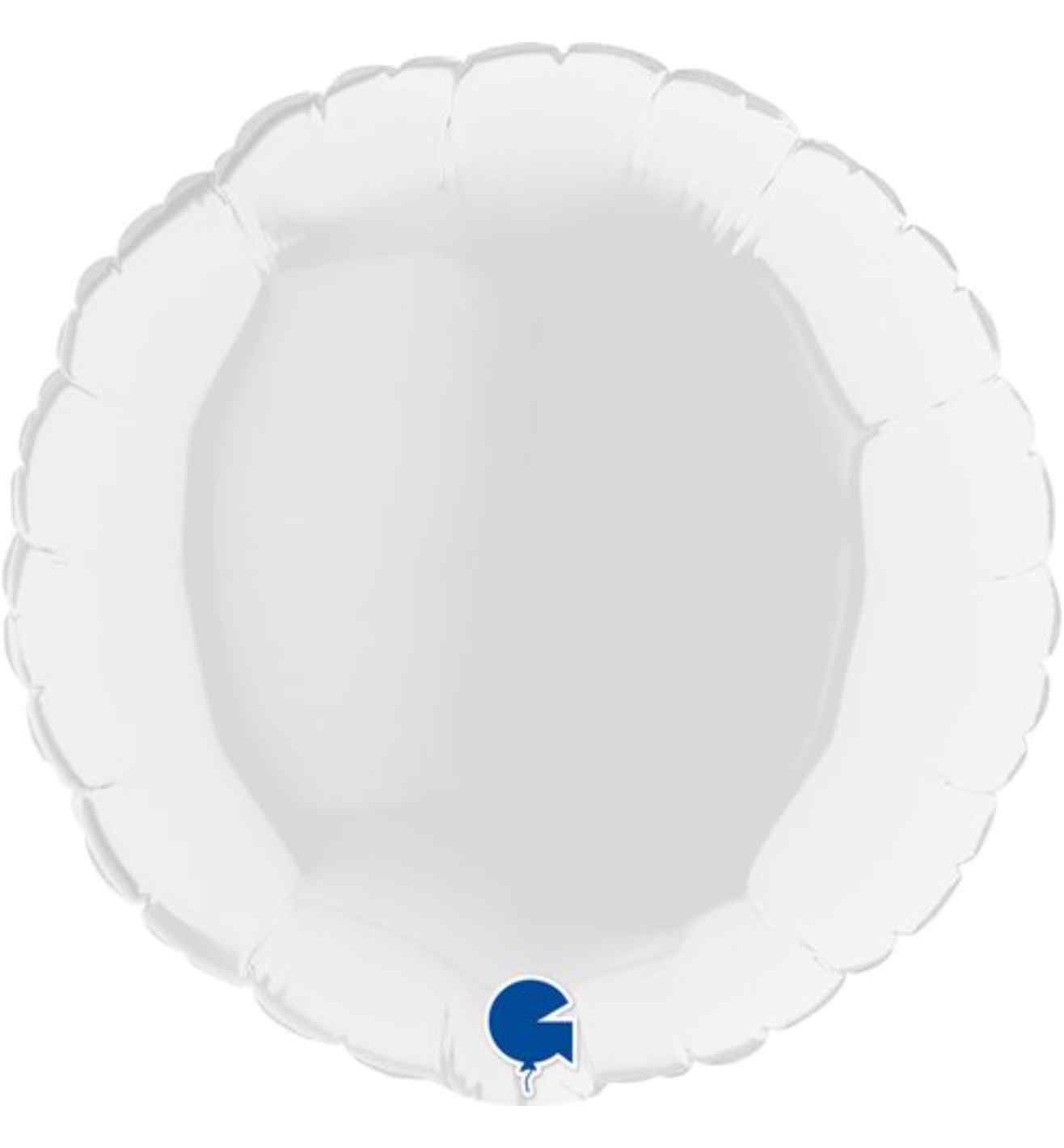 9" Grabo Round White Foil