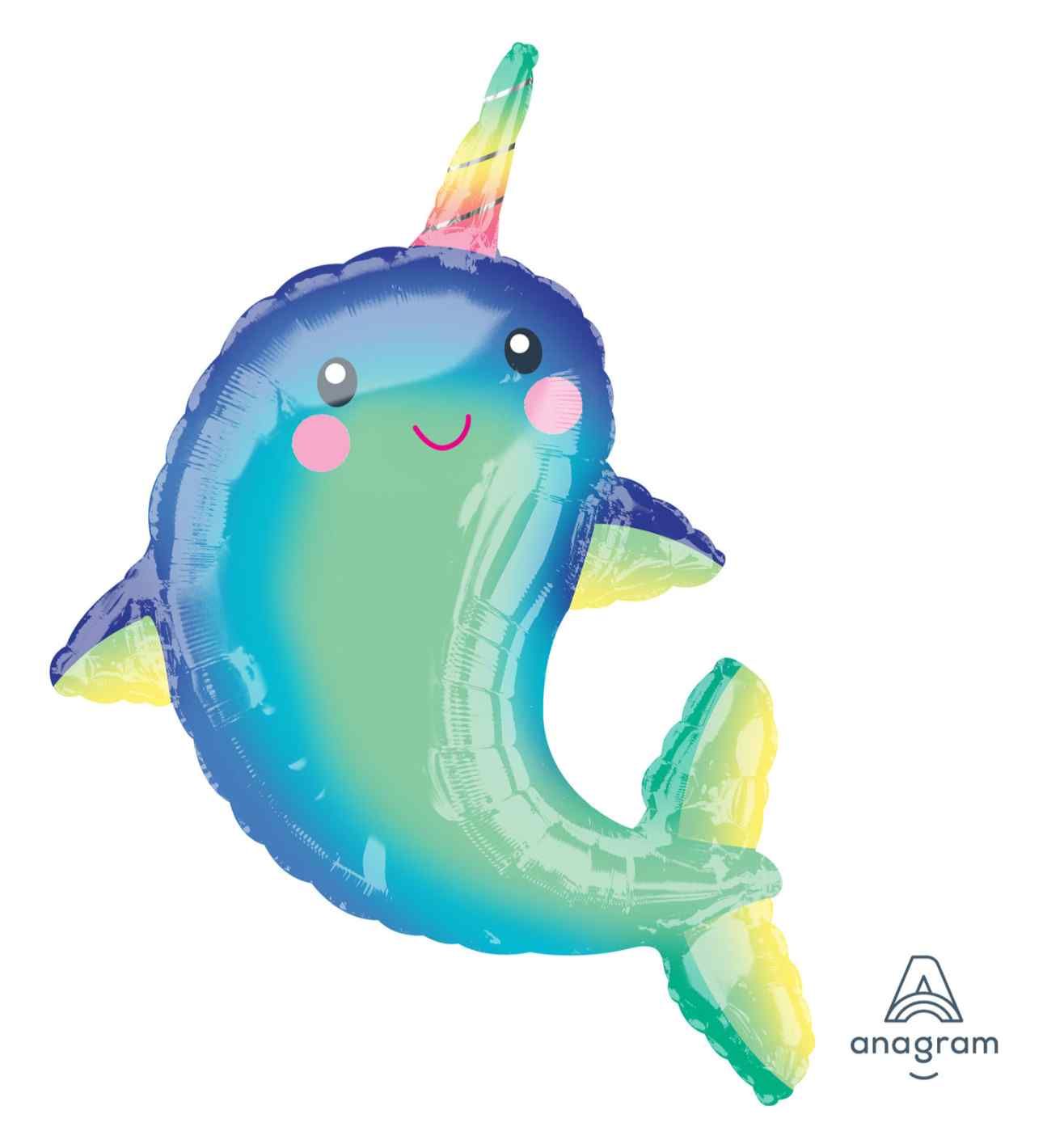 Narwhal SuperShape Foil Balloon