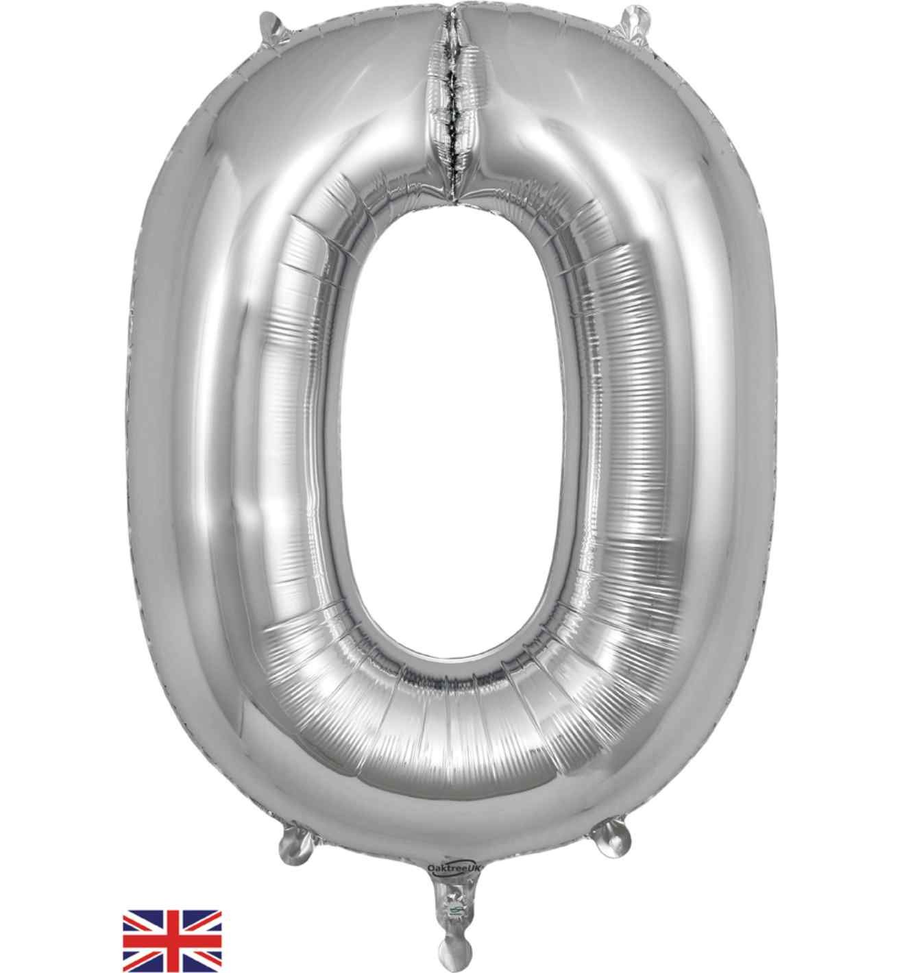 34" Silver Number 0 Oaktree