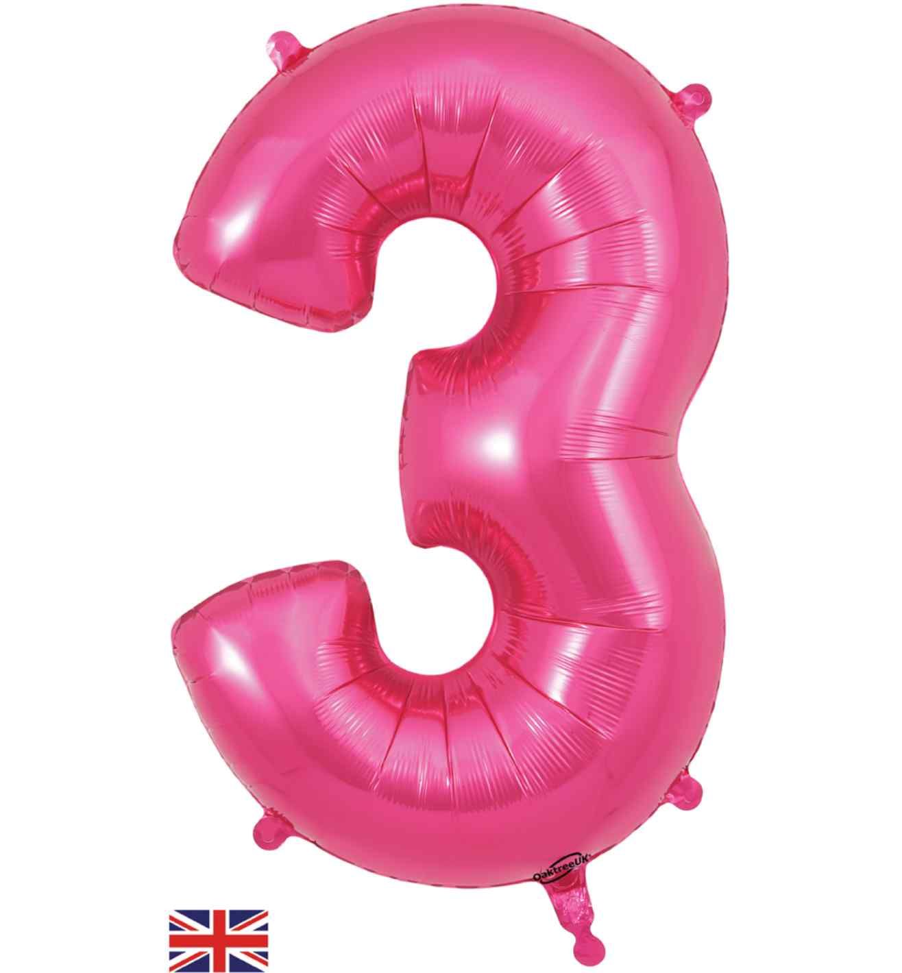 34" Pink Number 3 Oaktree