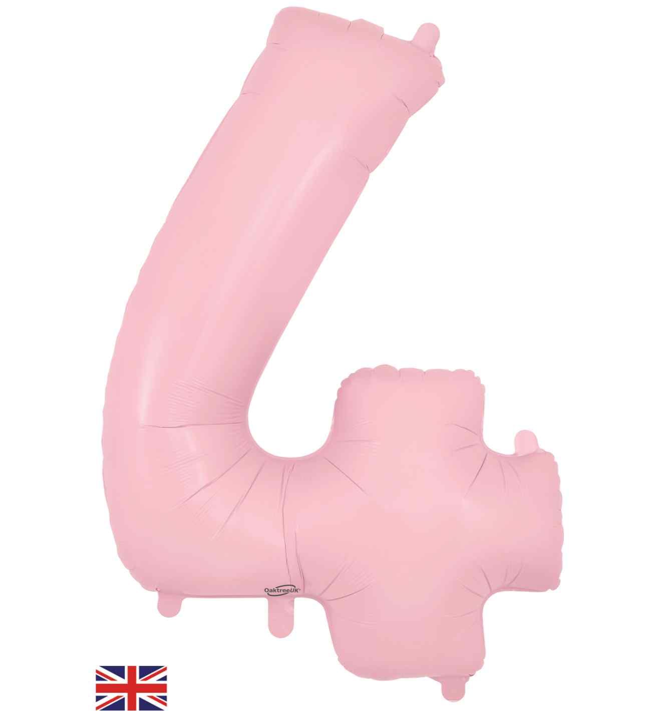 34" Matte Pink 4 Oaktree Foil Balloon