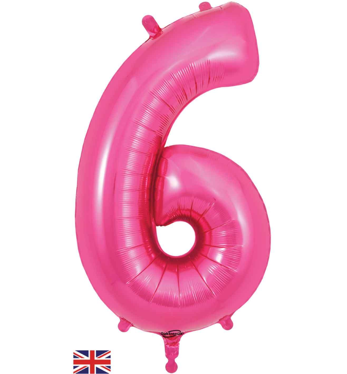 34" Pink Number 6 Oaktree