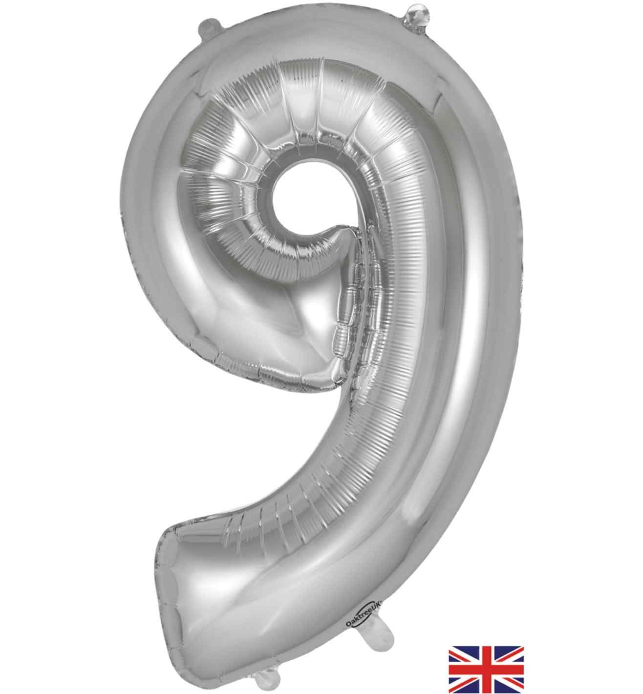 34" Silver Number 9 Oaktree