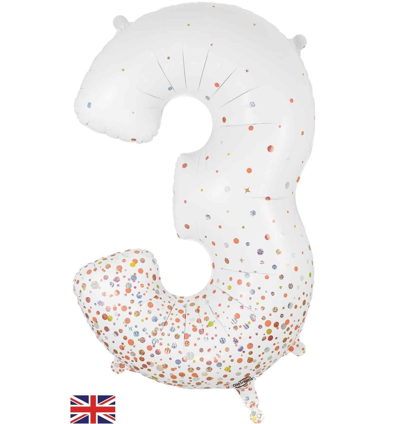 34" Sparkling Fizz Holographic Rose Gold 3 Oaktree