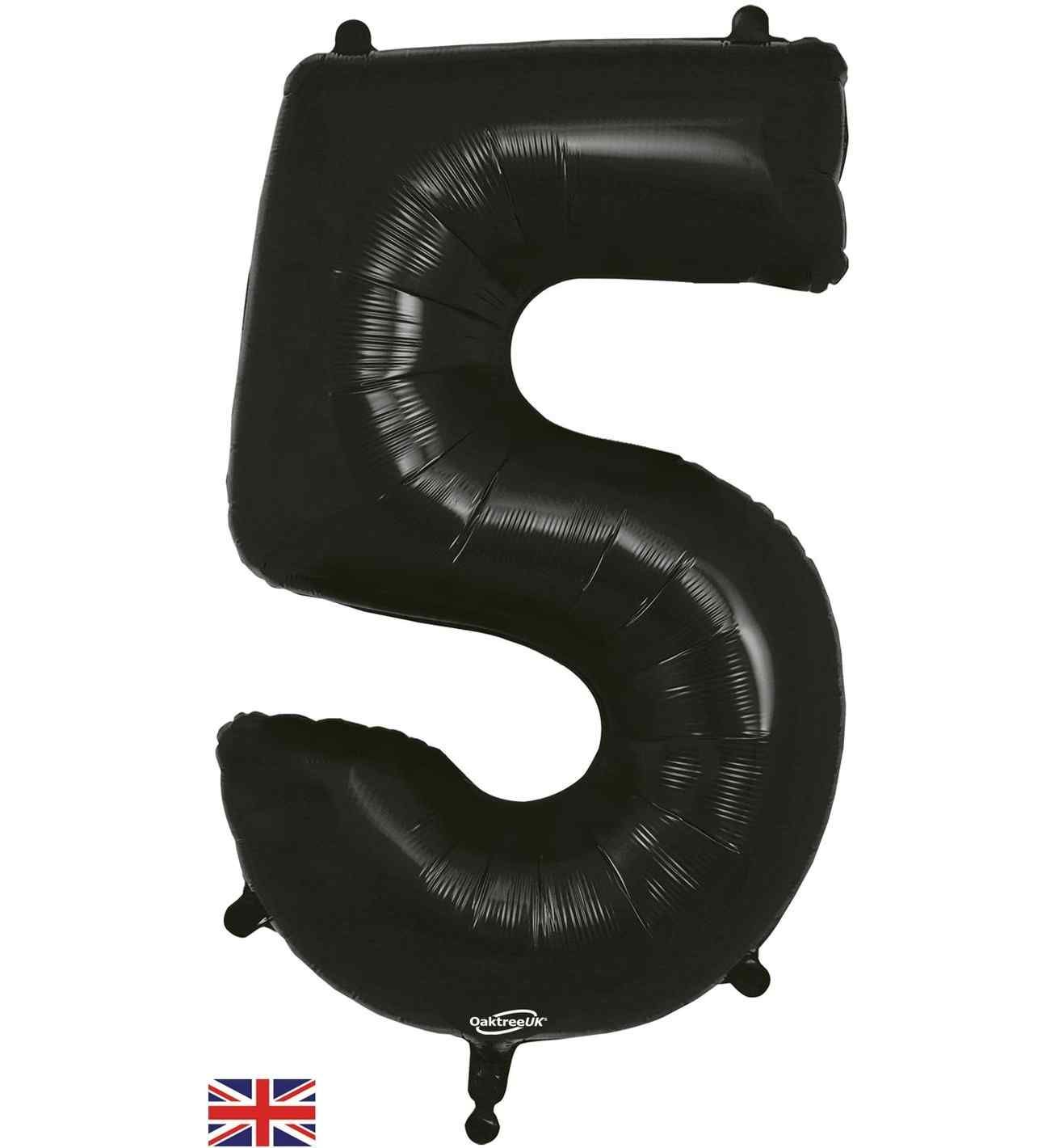 34" Black Number 5 Oaktree