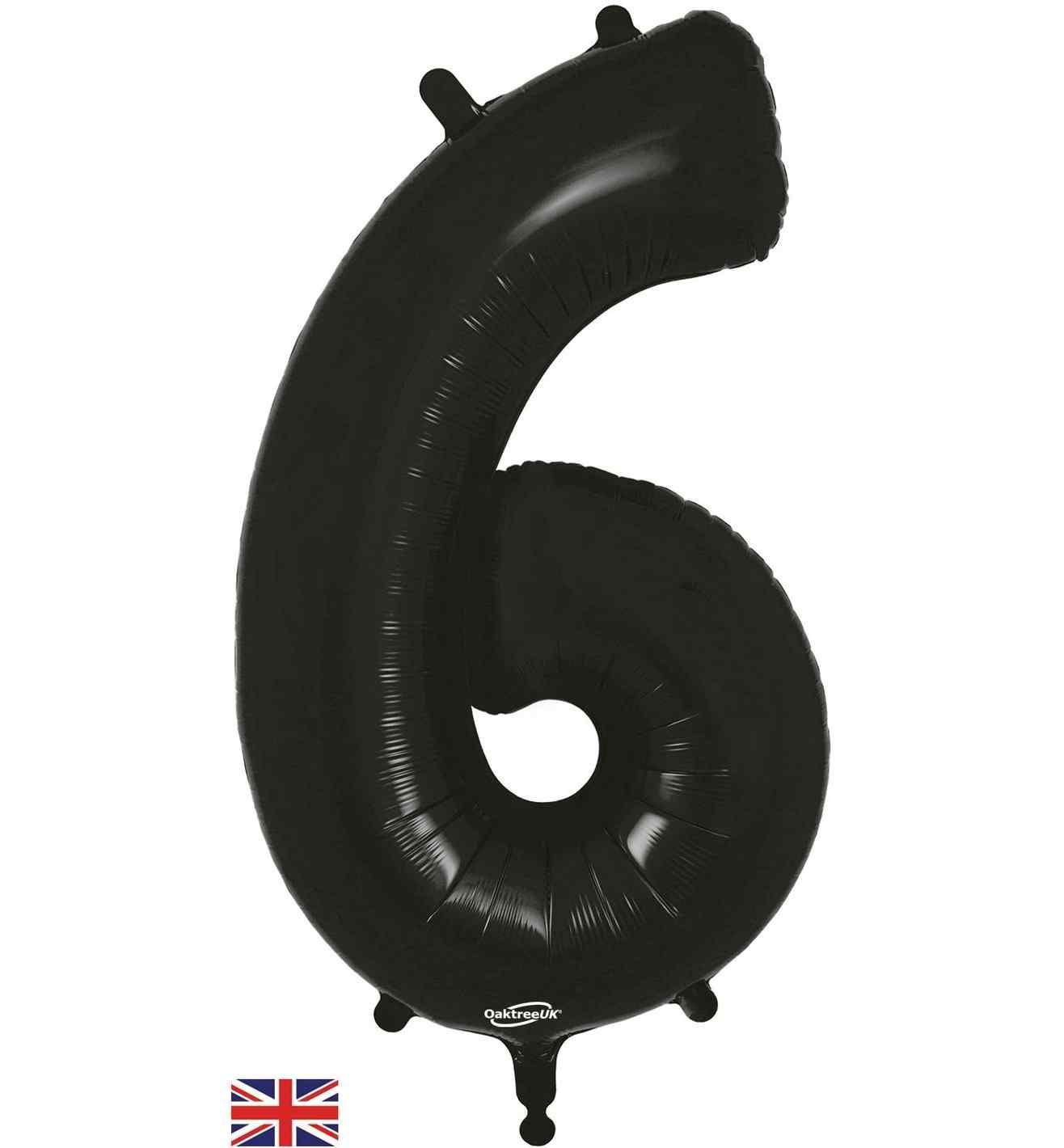 34" Black Number 6 Oaktree