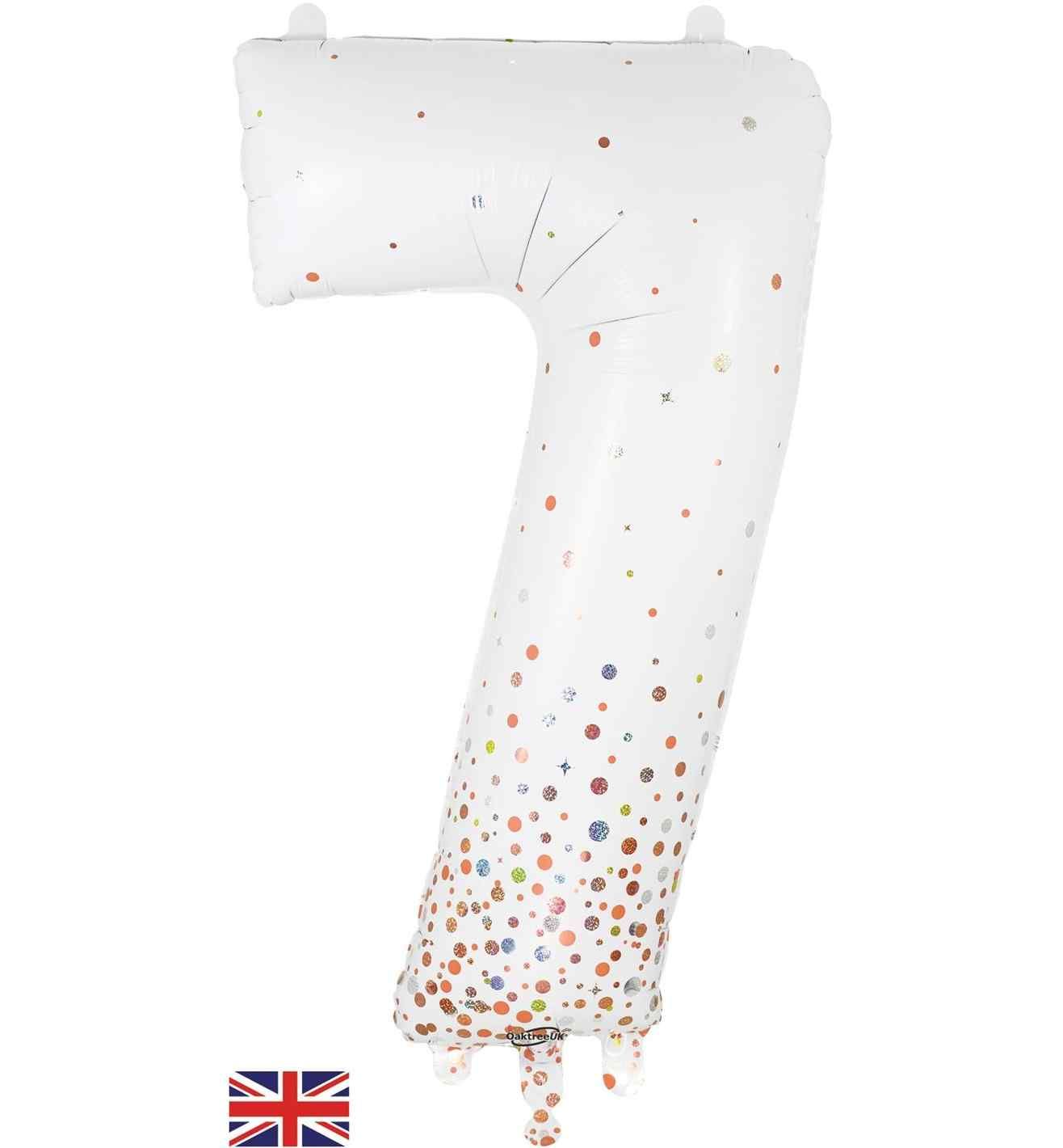 34" Sparkling Fizz Holographic Rose Gold 7 Oaktree