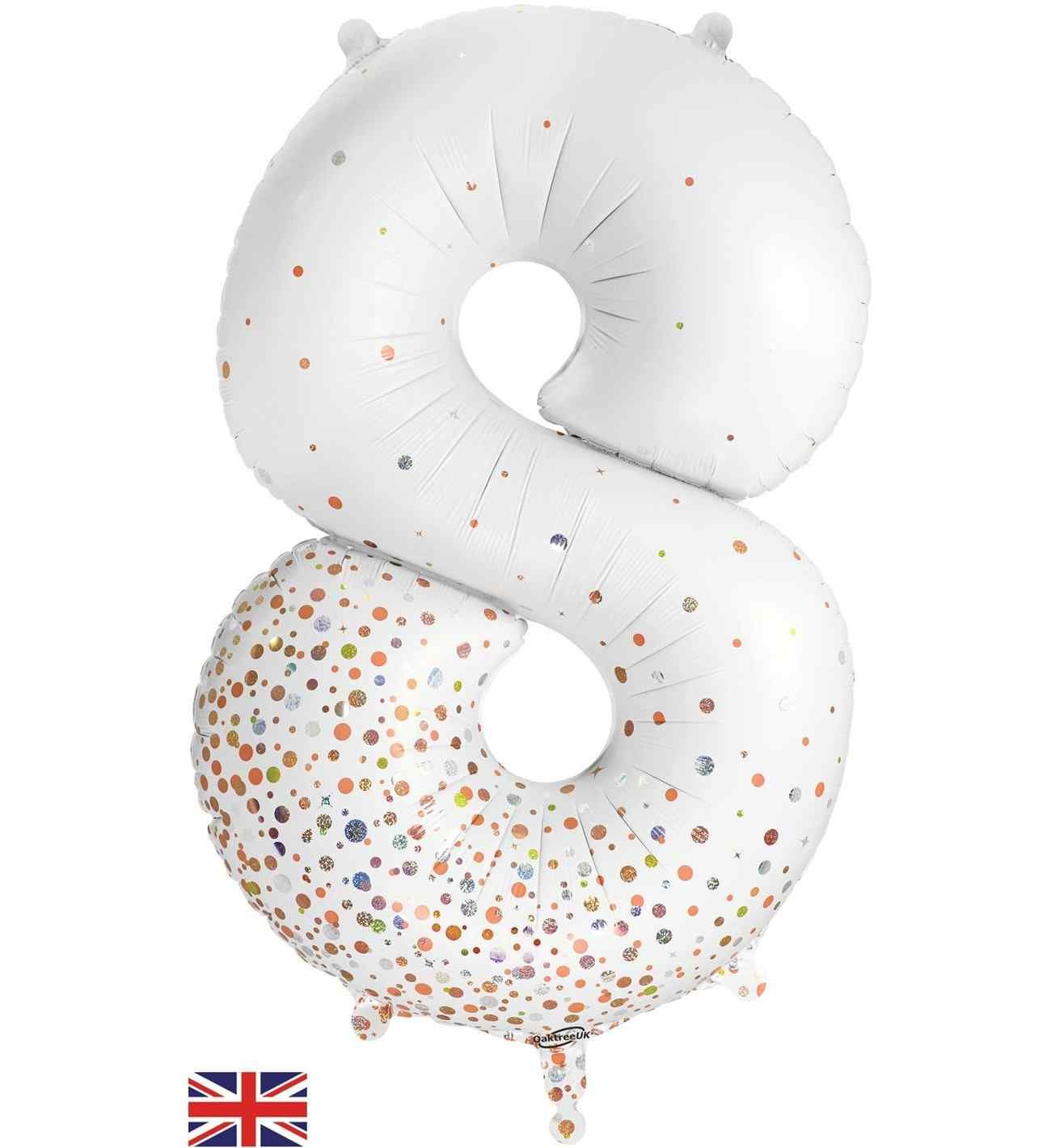 34" Sparkling Fizz Holographic Rose Gold 8 Oaktree