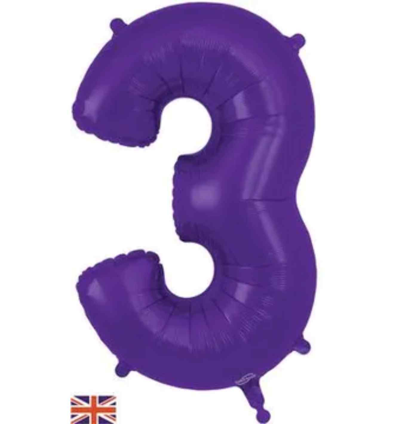 34" Purple Number 3 Oaktree